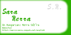 sara merra business card